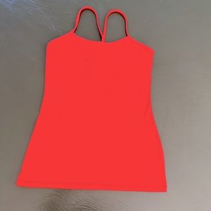 Lululemon Power Y Tank Size 8 orange red